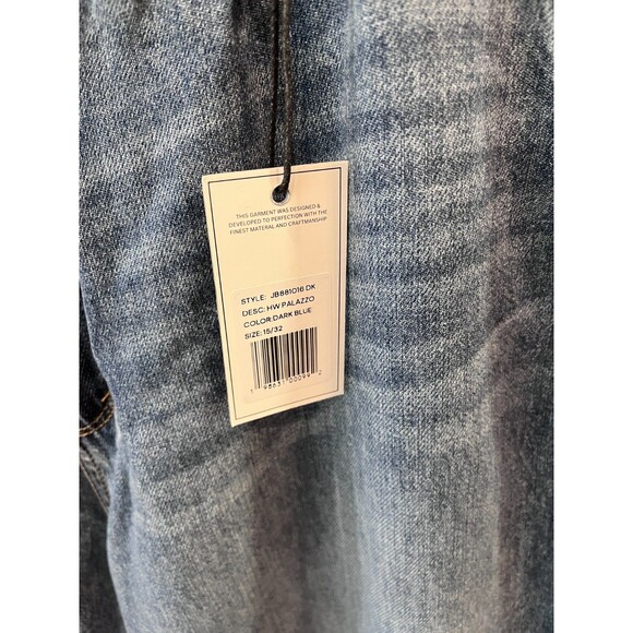 Judy Blue NEW Palazzo Wide Leg Jeans High Rise Elastic Waist JB881016 sz 15/32 - Picture 5 of 14